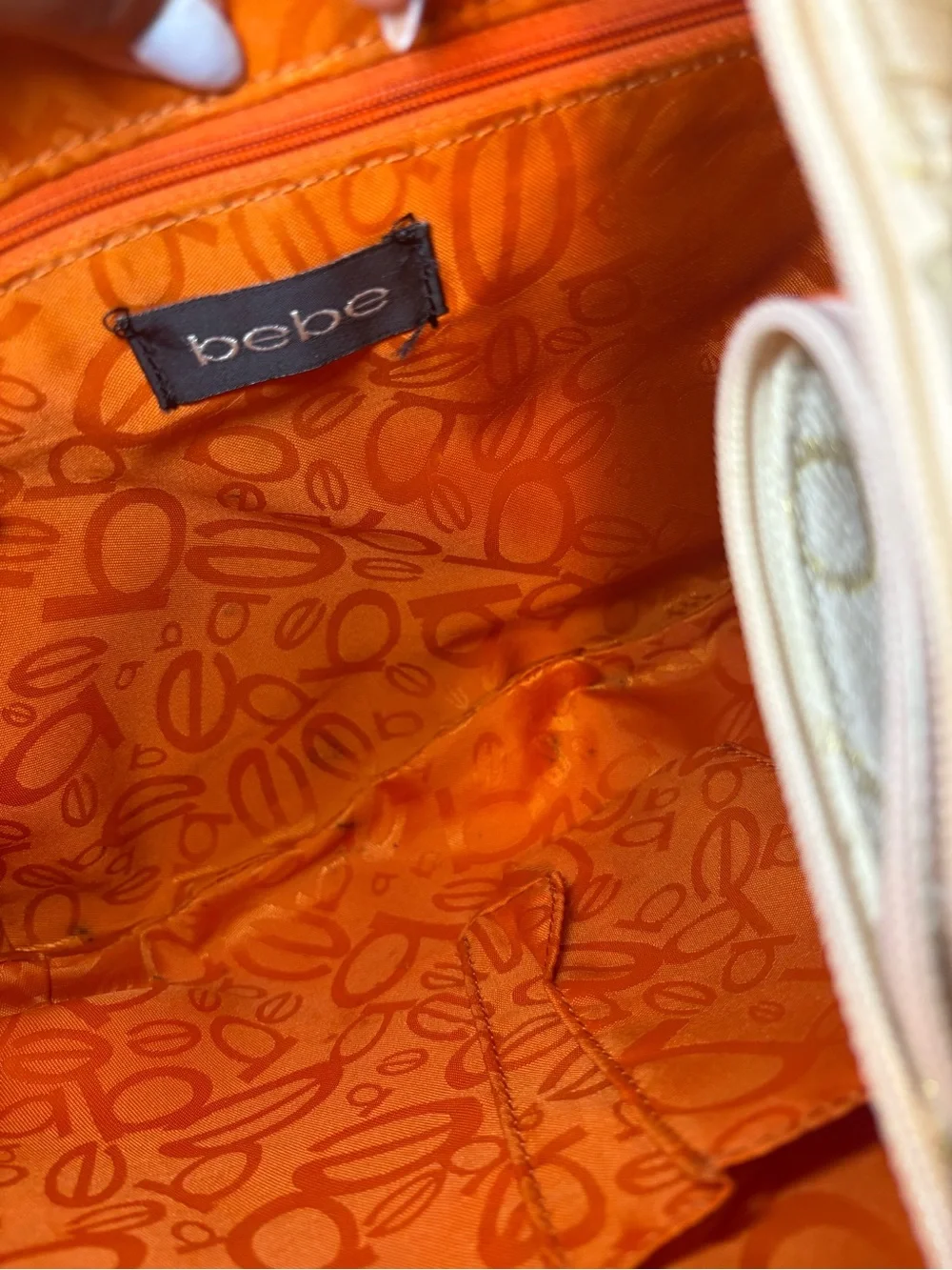 Y2K bebe Metallic Gold Logo Hobo Bag